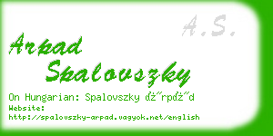 arpad spalovszky business card